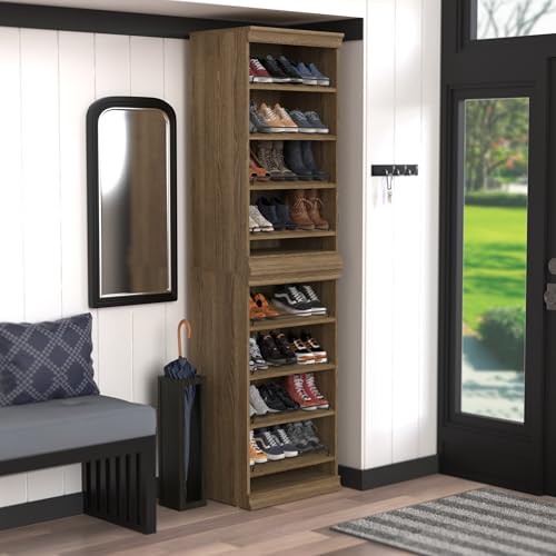 ClosetMaid Modular Storage Stackable Shoe Shelf Unit, Sand - color: Sand