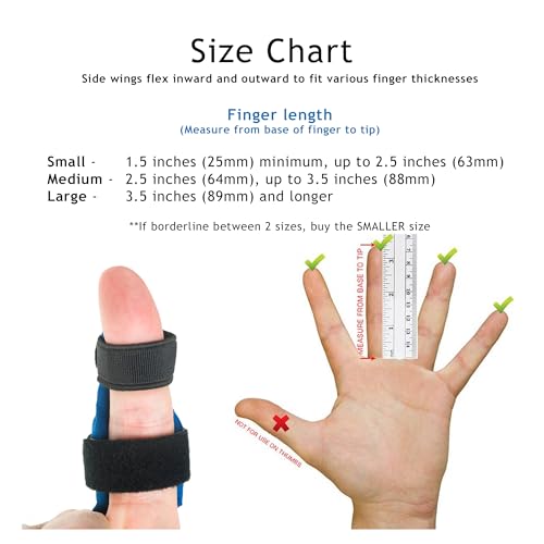 Sports finger guard (2-pack) finger brace protection; impact-resistant, NO tape needed (Large) - size: Large