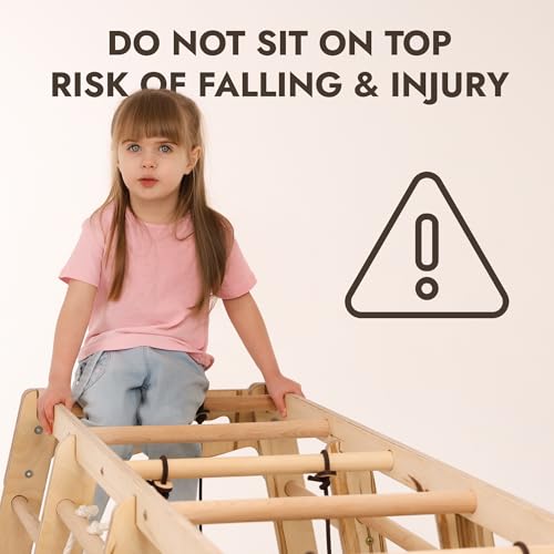 Goodevas Improves 9-in-1 Indoor Climbing Frame for Kids, Montessori Climbing Frame with Slide, Swing, Climbing Wall, Climbing Triangle - Playground for Nursery - size: Toddler Playground