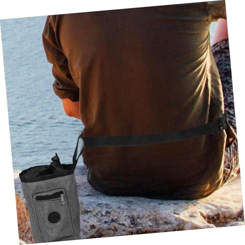 Happyyami Chalk Bag for Rock Climbing Waterproof Container with Zipper Storage Pocket for Bouldering Weightlifting and Gym Use