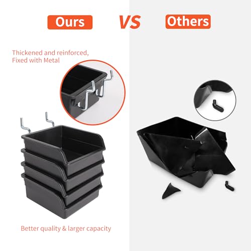 240PCS Pegboard Hooks Assortment, Pegboard Accessories Organizer Kit with Pegboard Bins, Pegboard Cups, 1/8 and 1/4 inch Peg Board Hooks for Hanging Tools, Garage Pegboard Wall Organization - style: 240 Pcs