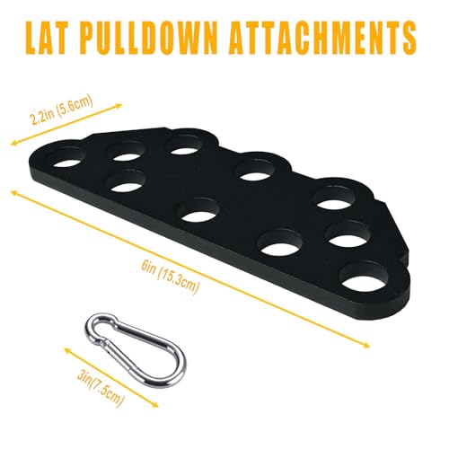 Multi-Grip LAT Pull Down Bar for Home Gym Fitness, Spreader Plate LAT Pulldown Attachments for Pulley System Cable Machine, Double to Single Cable Attachment Exercise Handle - color: MINI BAR