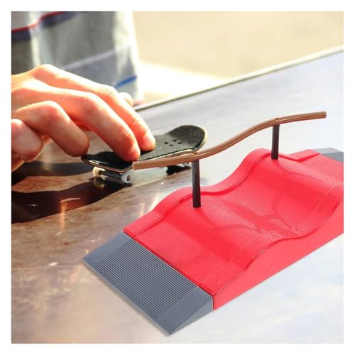 Fingerboard Obstacles Mini Skateboards Smooth Surface Plastic Skate Park Accessories with Fingerboard Wheels and Complete Tool Kit(C1) - color: C1