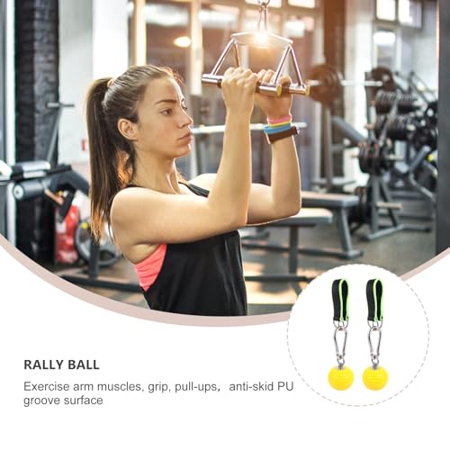 Mikinona Wrist Exercise Grip Ball with Hanging Rings, Hand Grip Training Ball for Climbing and Finger Strength, Strength Exerciser for Pull-up and Rock Climbing Training Random Color