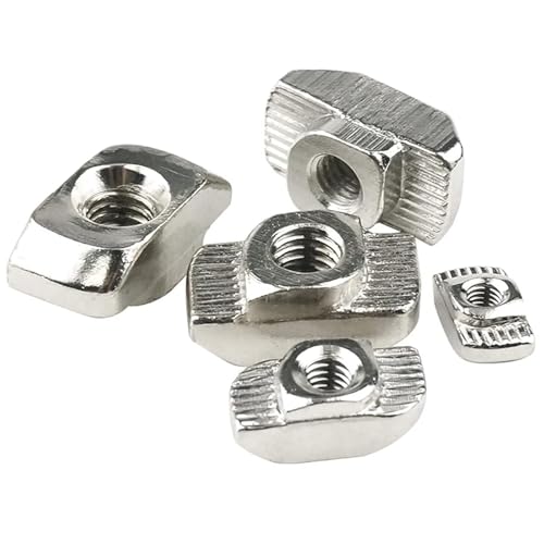 30 Pcs 4040 Series M3 T Nuts, T Slot Nut Hammer Head Fastener Nut, Nickel Plated Carbon Steel Nut for European Aluminum Profile,Drop in T Slot Nuts Assortment Kit(40-M3) - size: 40-M3(30 Pcs）