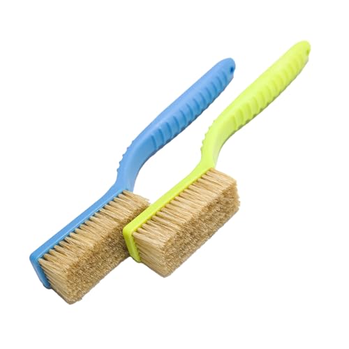 Rock Climbing Brush, 2-Pack Boar Hair Hold Cleaning Brushes | Natural Boar Hair Bristles, Ergonomic Handle, Indoor & Outdoor Holds, Compact Travel Size, Green & Blue Set
