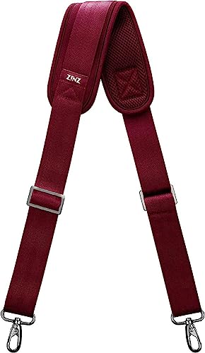 Bag Shoulder Strap, Padded Adjustable Shoulder Strap Replacement - color: Red, size: 57"