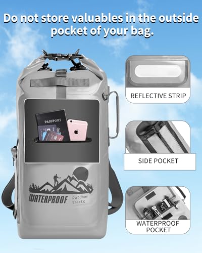 Dry Bag Backpack - color: Grey, size: 30L