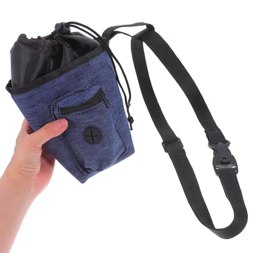 Operitacx Climbing Chalk Bag for Rock Climbing and Gymnastics with Waist Belt, Anti-Slip Chalk Pouch in Dark Blue for Outdoor Bouldering and Mountaineering