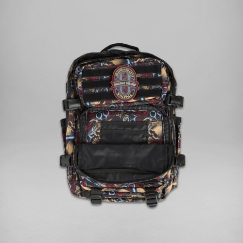WOLFpak 35L Athletic Gym Backpack - Durable 1000D Waterproof Oxford Material with MOLLE Webbing, Laptop Pocket - color: Deadly Sharp
