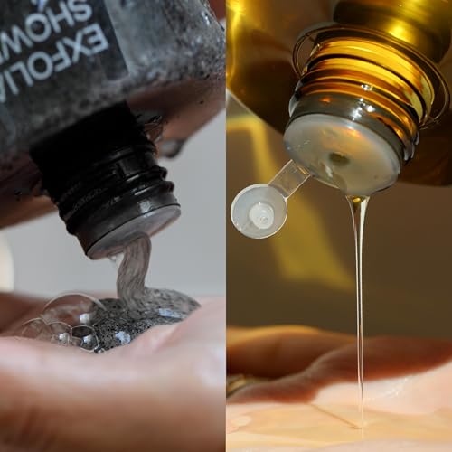 biotyspa Spa Essentials - Exfoliating Shower Gel & Firming Body Oil with Coffee Extract & Jojoba - Tones, Renews & Smooths Skin - Organic, Vegan, Made in Australia - 2pc Set, 400ml Each - size: Spa Essentials