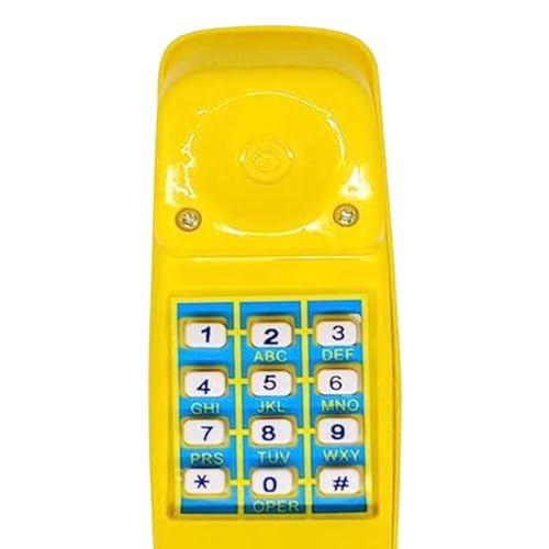 Pretend Phone Toy Pirate Wheel Game Playground Telephone Accessory for Children with Interactive Keys Quality Material Suitable for Swing Set Treehous, Yellow - color: Yellow