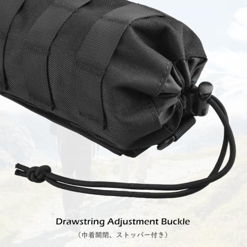 TRIWONDER Tactical MOLLE Water Bottle Pouch H2O Hydration Carrier, Military Bottle Holder Molle Drink Holder Travel Water Bottle Bag for Backpack Camping Outdoor - color: 03 Green