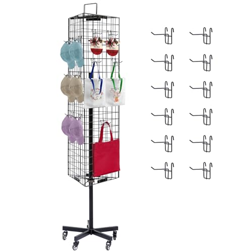 NectaCol 30 Packs 6" Metal Grid Wall Hooks, Standard Gridwall Panel Hooks are for Gridwall Panels Display,Black - size: 6 Inch