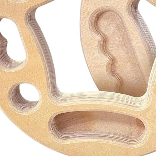 Hangboard Rock Climbing Wood Anti-Slip Grip Blocks | Wooden Hangboard for Climbing Training for Arm Workout Pull-up Training Indoor Outdoor Tree City