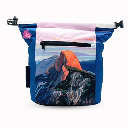 Rock Climbing Chalk Bucket | for Bouldering Gym & Outdoor Use | Durable Hook & Loop Closure, 2 Zippered Pockets, Easy-Carry Handle - style: Yosemite
