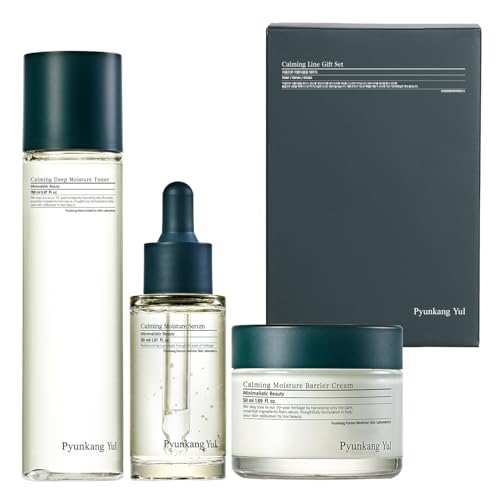 Pyunkang Yul PKY Calming Line Gift Box Set-Korean Facial Skin Care Essential for Daily Moisturizing with Toner, Serum, Cream, Vegan & Cruelty Free - color: Calming line