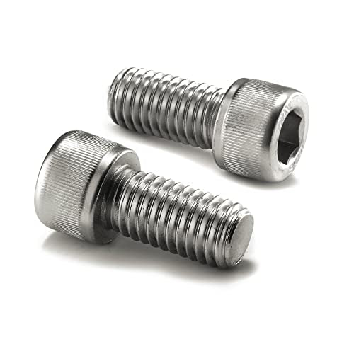 1/2-13 x 1 Socket Head Cap Screws Bolts, 20Pcs 304 Stainless Steel 18-8, Allen Socket Hex Drive, Full Thread, Bright Finish by SG TZH(with Hex Spanner) - size: 1/2-13 x 1"