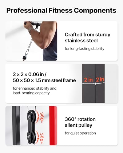 VEVOR LAT Pulldown Attachments, Cable Machine Rowing T-bar V-bar Tricep Pull Down Bar, Back Strength Training Rubber Coated Handle Grip, Bicep Curl Tricep LAT Pulldown Bar for Home Gym Fitness - size: 2-in-1 LAT Pulldown