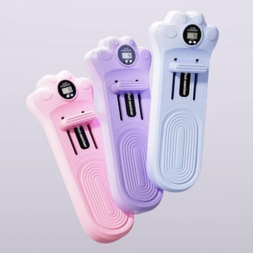 Foot Exercise Toe Training Device Arch Supporter with Digital Repetition Count Display Polypropylene Build Suitable for Daily Routine Gym Exercise - color: Lavender Purple