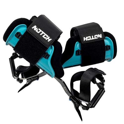Notch Steel Climbers Ergonomic Gaffs 20+ Cuff Adjustment Points - size: Long (Tree Gaffs)