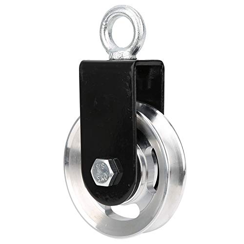 Stainless Steel Fitness Equipment Pulley Bracket with Mute Hanging Wheel for Rope Training and DIY Lifting Systems