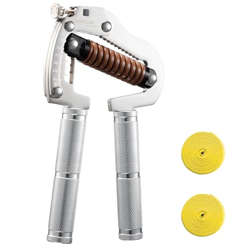 Adjustable Grip Strength Trainer: Premium 304 Stainless Steel Structure, Aerospace Grade Aluminum Alloy Handle, Grip Strength Adjustable Range 55-264 lbs
