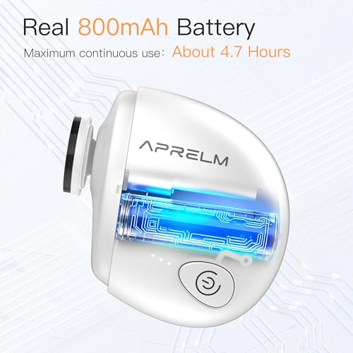 AprElm Portable Electric Hand & Foot Callus Remover with 2 Glass Grinding Heads, Rechargeable 800RPM Mini Electric Hand & Foot File for Travel Outdoors Climbers Gym Athletes (E9 Pearl White) - color: Pearl White