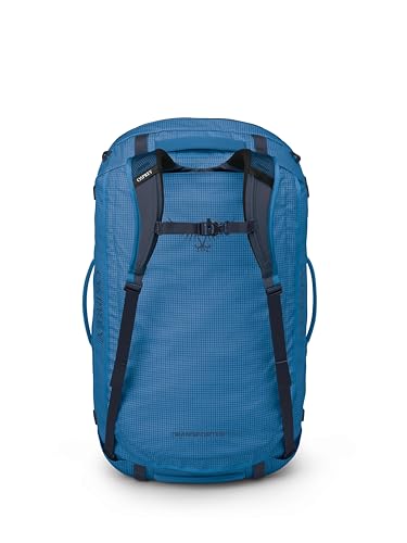 Osprey Transporter Lightweight Travel Duffel Bag - Extra Large Water Resistant Durable Gear Bag for Men and Women - color: Blue Flame/Nocturnal Blue, style: 95l