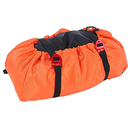 Rock Climbing Rope Bag portable Foldable climbing bag with Large Rope Tarp and Adjustable Shoulder Straps Waterproof Large Capacity Backpack ultralight Outdoor Hike Gear Equipment (orange)