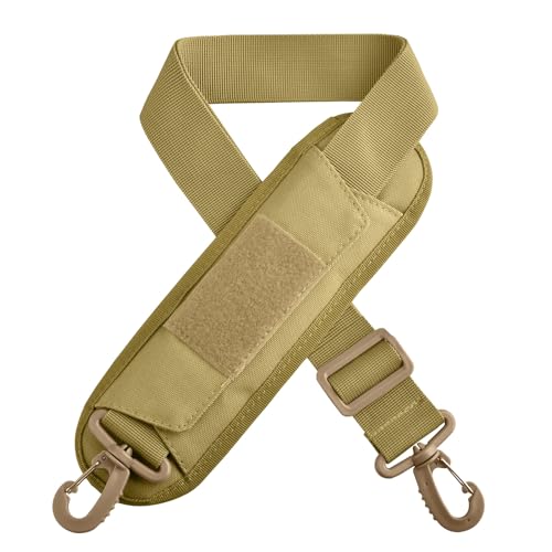 Wide Replacement Shoulder Strap Adjustable Crossbody Canvas Webbing for Messenger Bag Laptop Computer Bag - color: #1 - Khaki