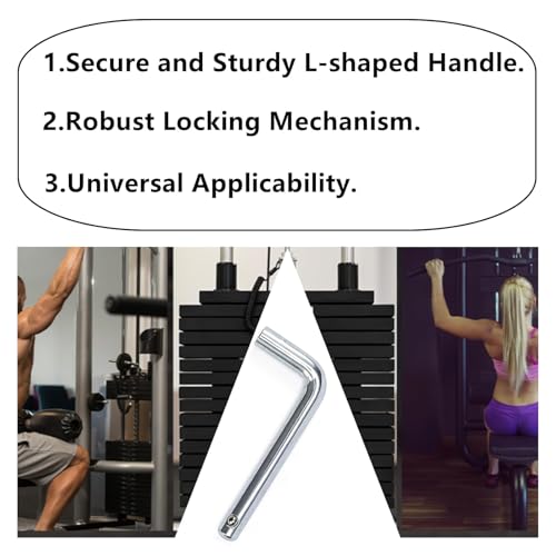 2Pack Weight Stack Pins – Gym Weight Loading Pins for Weight Plates, L-Shaped Handle Replacement Pins for Fitness Machines & Exercise Equipment