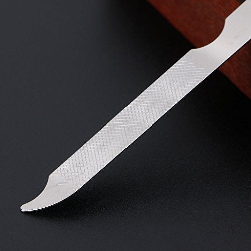 Parts Express Stainless Steel Metal Nail File, Double Side Fingernail Toenail Files Metal File Buffer Fingernails Toenails Art New Pedicure Tool for Salon and Home Manicure Files (F, 10)