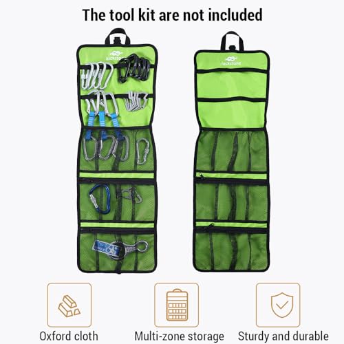 HXBER Climbing Quickdraw Hanging Storage Bag Climbing Gear Organizer Bag Small Tools Organizer Pouch