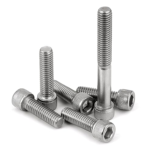 5/16-18 x 3" (1/2" to 3" Available) Socket Head Cap Screws Bolts, Allen Socket Drive, Stainless Steel 18-8 (304), Partial Thread, Bright Finish, 10 PCS - size: 5/16-18 x 3"