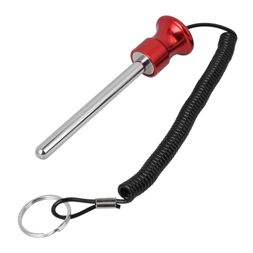 Weight Stack Pin, Gym Pin Loading Pin Aluminium Alloy Head with Pull Rope for Strength Training - color: Red
