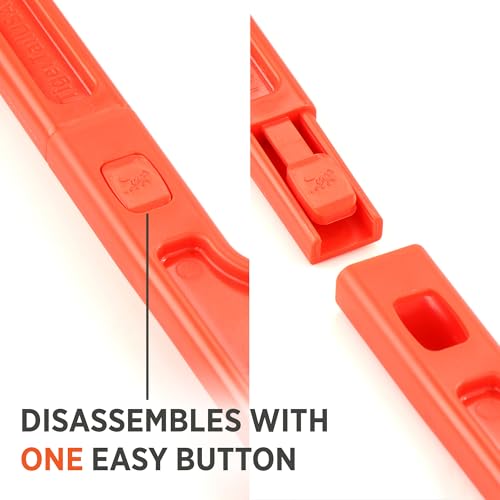 Tiger Tail Tiger Cane Back & Neck Massager – Trigger Point Deep Tissue Acupressure Therapy Cane Massage Hook with 7 Gription Knobs, 2-Piece Massage Tool for Muscle Knot & Shoulder Pain Relief, Orange - color: Orange