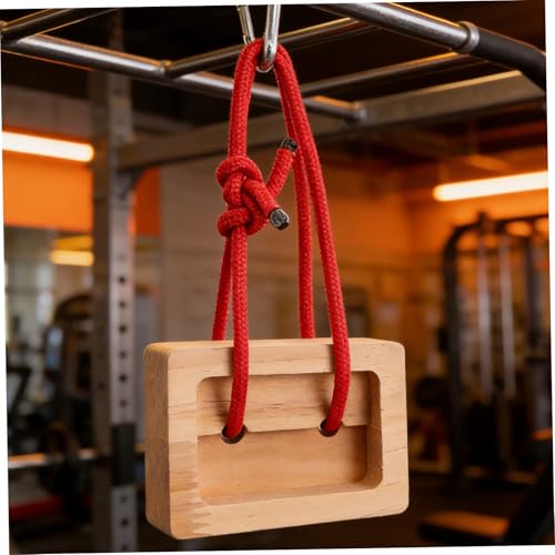 LALAFINA 2pcs Wooden Hangboards for Rock Climbing Training Portable Fingerboard Climbing Holds for Finger Strength and Endurance Building Home Gym Bouldering Equipment