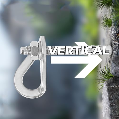 Climbing Holds Anchor Set - 6 PCS - Stainless Steel Bolt Hanger and Bolt Heavy Duty Climbing Holds Weight 2500KG for Indoor Outdoor Climb Train - size: 10MM