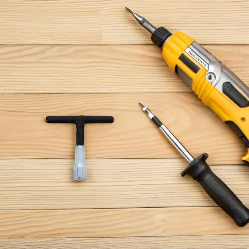 Abaodam 4pcs Wing Nut Driver Tool for Manual Hook Bolt Installation with T-handle, Portable Eye Screw Wing Nut Driver Set for Home and Workshop Use