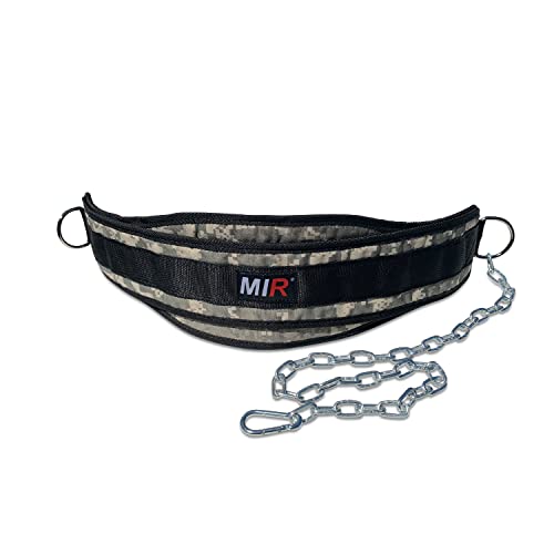 Mir Dip belt With 36" - 38" chain, 500lbs - 650lbs weight capacity, Weight lifting for dips and pullups - color: DESERT