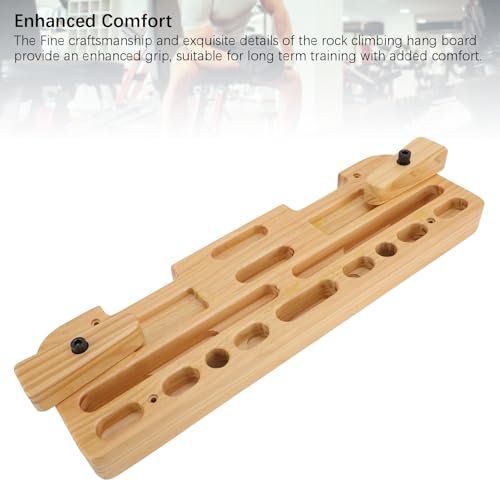SUNGOOYUE Hanging Training Board, Solid Finger Training Board for Rock Climbing with Multiple Grip Holes for Home Gym and Outdoor