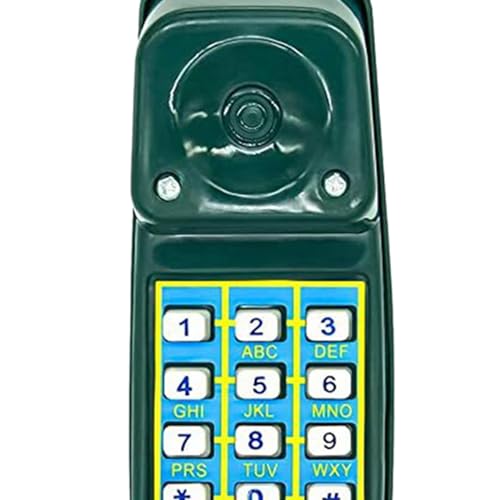 Pretend Phone Toy Pirate Wheel Game Playground Telephone Accessory for Children with Interactive Keys Quality Material Suitable for Swing Set Treehous, Green - color: Green
