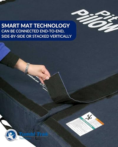 Tumbl Trak Pit Pillow Soft Mat w/Denim Cover - style: 4FT x 6FT x 8IN