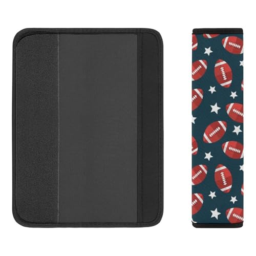 2 Pack Football Seat Belt Cover Universal Fit Seat Belt Cushion for Kids, Stroller Pushchair High Chair, Neck and Shoulder Support - color: Pattern 908