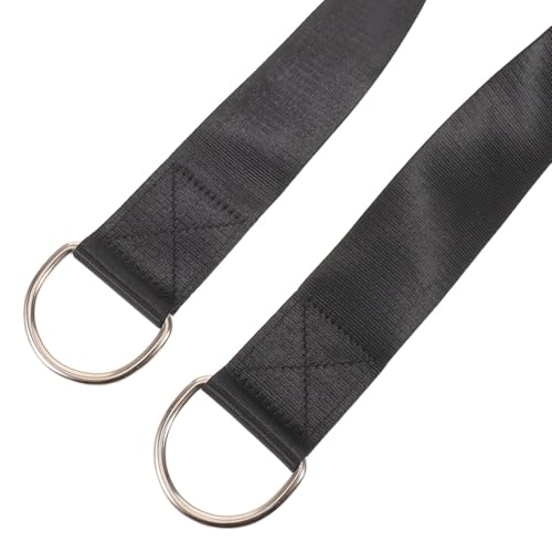 CLISPEED 2pcs Dumbbell and Barbell Loading Straps Heavy Duty Nylon Weight Plate Holder Straps for Squats Support Secure Attachment for Longer Weight Lifting Sessions