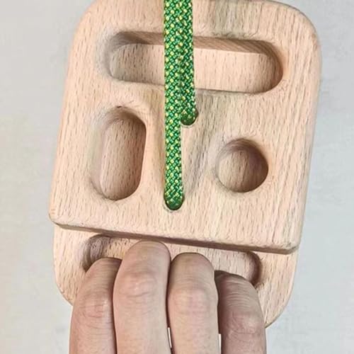 Climbing Hangboard Wooden Fingerboard Training Set (2 Boards + Rope) for Rock Climbing & Pull Up Strength