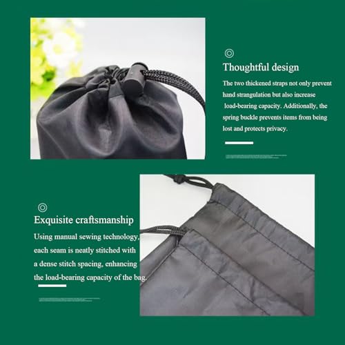 6-Pack Nylon Drawstring Bags with Toggle Closure - Multi-Size Cinch Sack Set for Travel Luggage Organization, Gym Gear, Shoe Storage, and Folding Blind Cane Pouch - Ditty Bags (9 x 11 Inch) - size: 9 x 11 Inch