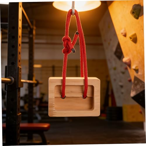 LALAFINA 2pcs Wooden Hangboards for Rock Climbing Training Portable Fingerboard Climbing Holds for Finger Strength and Endurance Building Home Gym Bouldering Equipment