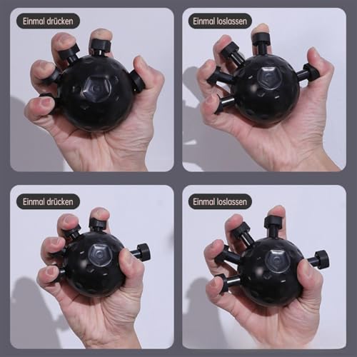 2025 New Finger Grip Strength Trainer, Forearm Strengthener, Finger Grip Exerciser Balls, Hand Strength Trainer for Wrist & Forearm, Guitar Gripper, Extender for Workout and Rehabilitation